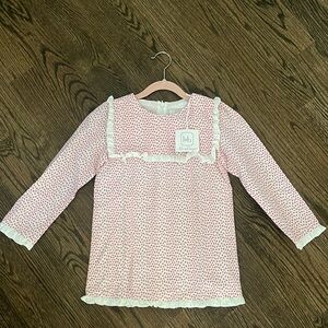NWT Lila and Hayes Girls’ Top.  Size 7.  Pink Hearts.